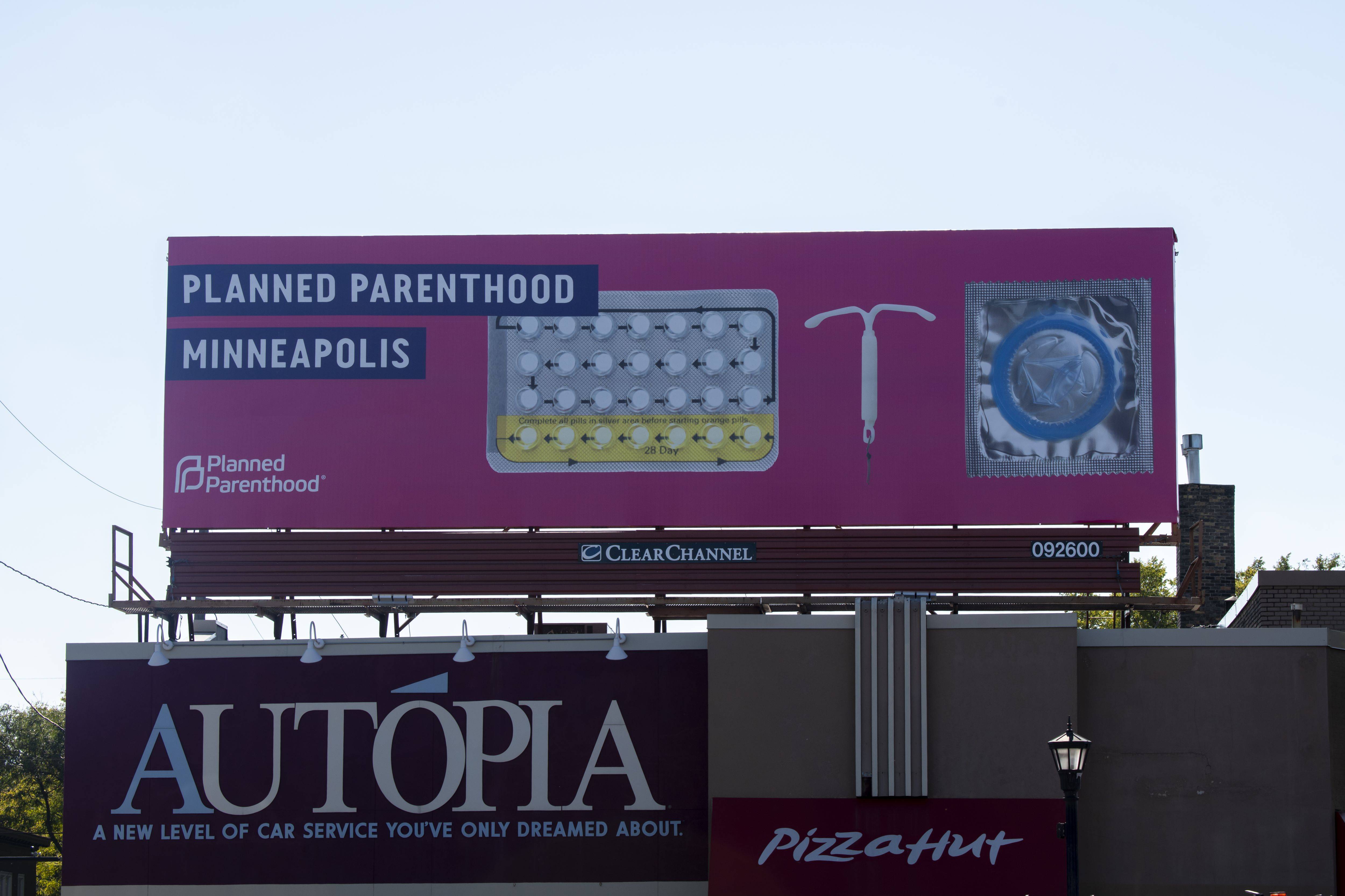 Minneapolis, Minnesota. Planned Parenthood billboard