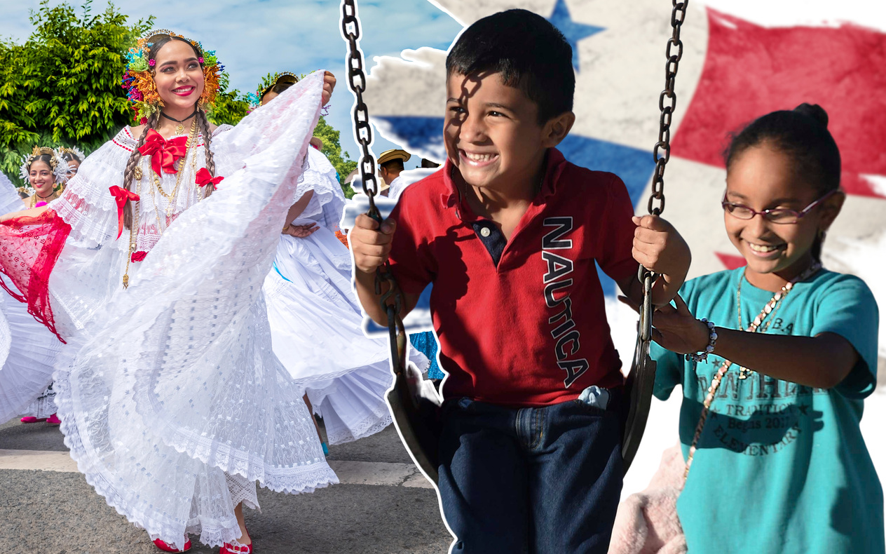 „Tausend-Röcke-Parade“ in Las Tablas / Spielende Kinder in Panama-Stadt: Kinderreich ohne staatliche Maßnahmen, aber mit Tradition und Glauben