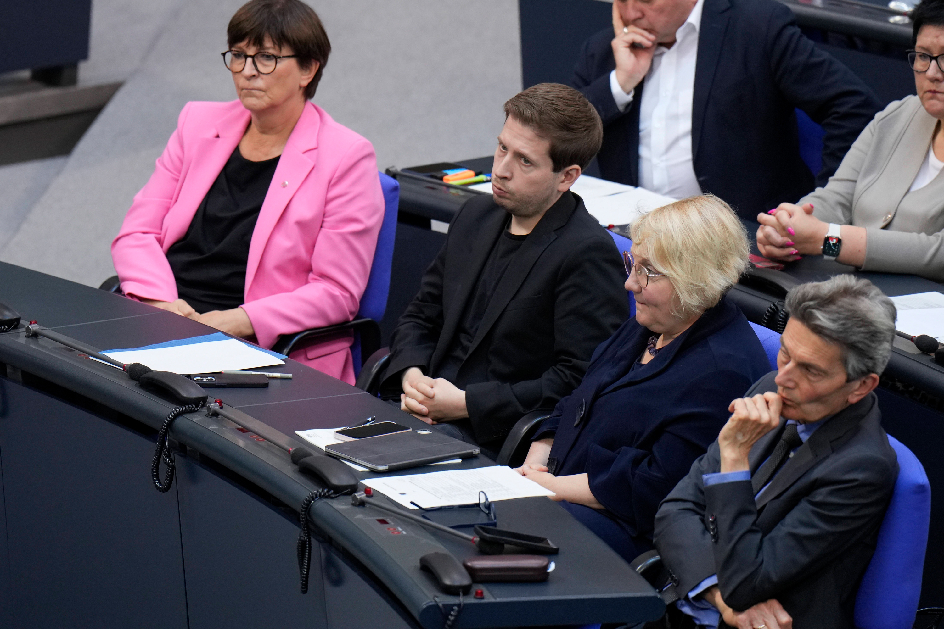 SPD im Bundestag Saskia Esken, Rolf Mützenich, Kevin Kühnert und Katja Mast