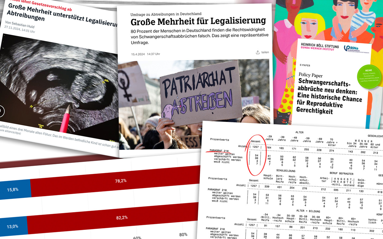 Berichte und Grafiken zu Umfragen zum Thema Abtreibung: „Der normale Bürger hat das statistisch-empirische Hintergrundwissen nicht, und er bekommt es auch nicht beigebracht”