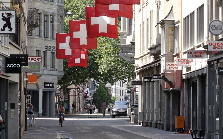 Multergasse in St. Gallen, Schweiz