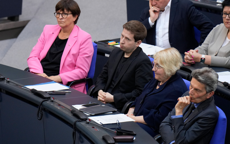 SPD im Bundestag Saskia Esken, Rolf Mützenich, Kevin Kühnert und Katja Mast